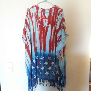 Patriotic 4th of July Swim Cover-up/Tunic OSFM